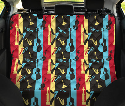 Jazz Pattern Print Design 02 Rear Dog Car Seat Cover Hammock