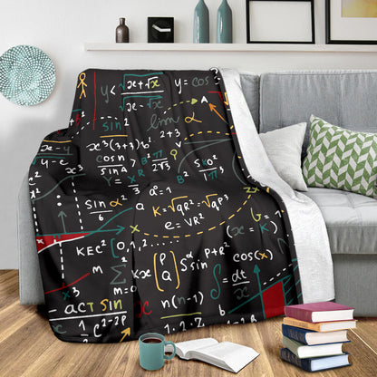 Math Pattern Print Design 04 Premium Blanket