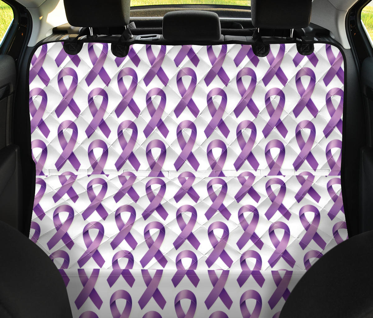 Pancreatic cancer Pattern Print Design A01 Rear Dog Car Seat Cover Hammock