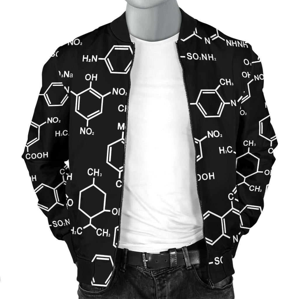 Chemical Pattern Print Design 02 Men Bomber Jacket