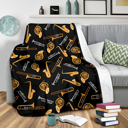 Jazz Pattern Print Design 01 Premium Blanket