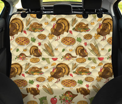 Turkey Pattern Print Design 02 Rear Dog Car Seat Cover Hammock