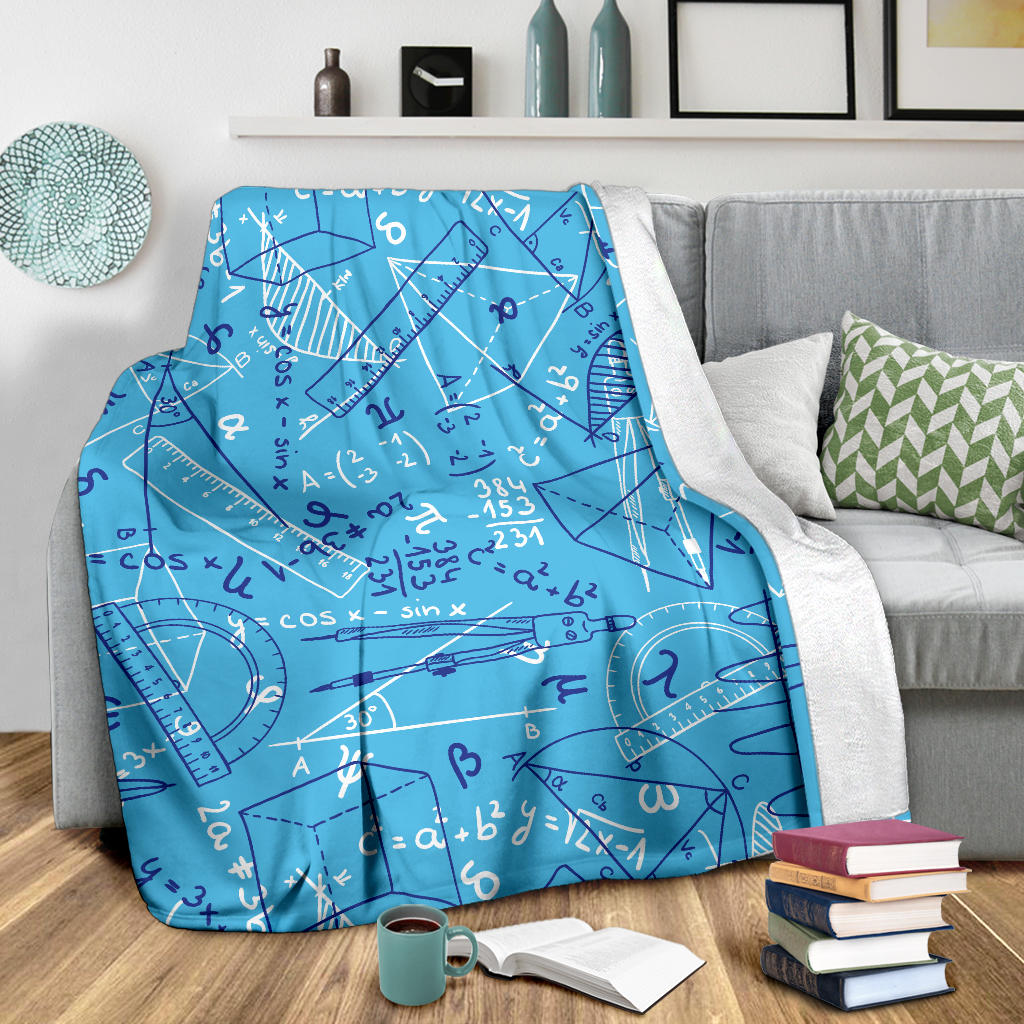 Math Pattern Print Design 02 Premium Blanket