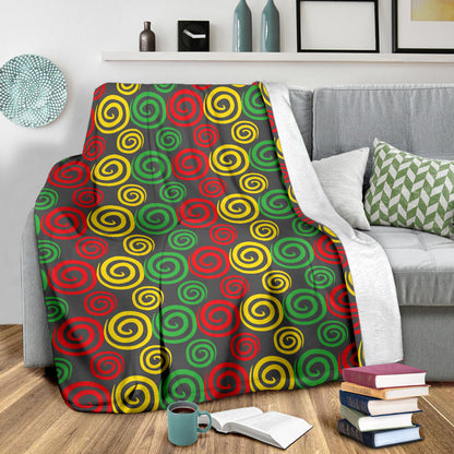 Rastafarian Pattern Print Design A05 Premium Blanket