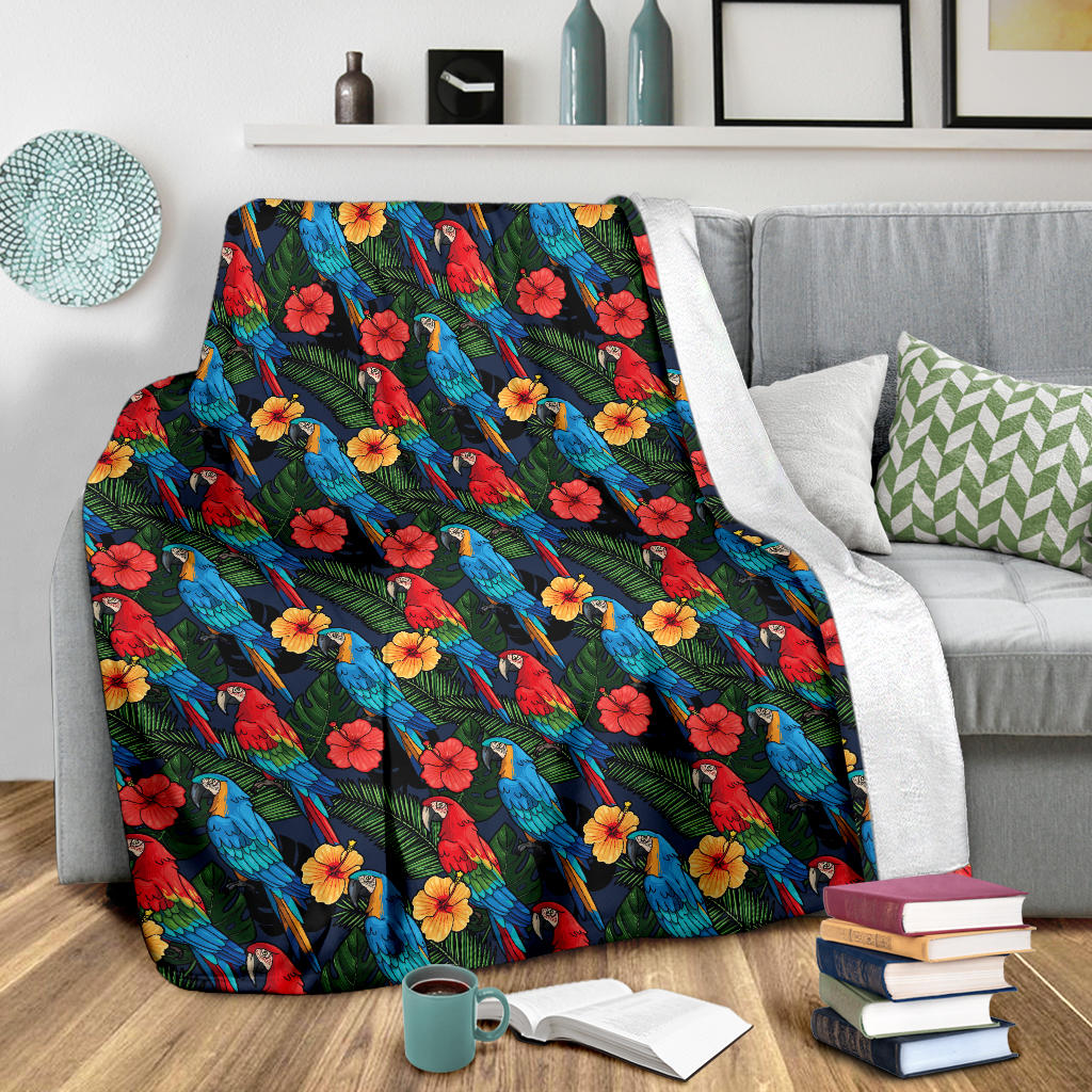 Parrot Pattern Print Design A01 Premium Blanket
