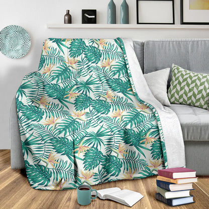 Bird Of Paradise Pattern Print Design 05 Premium Blanket