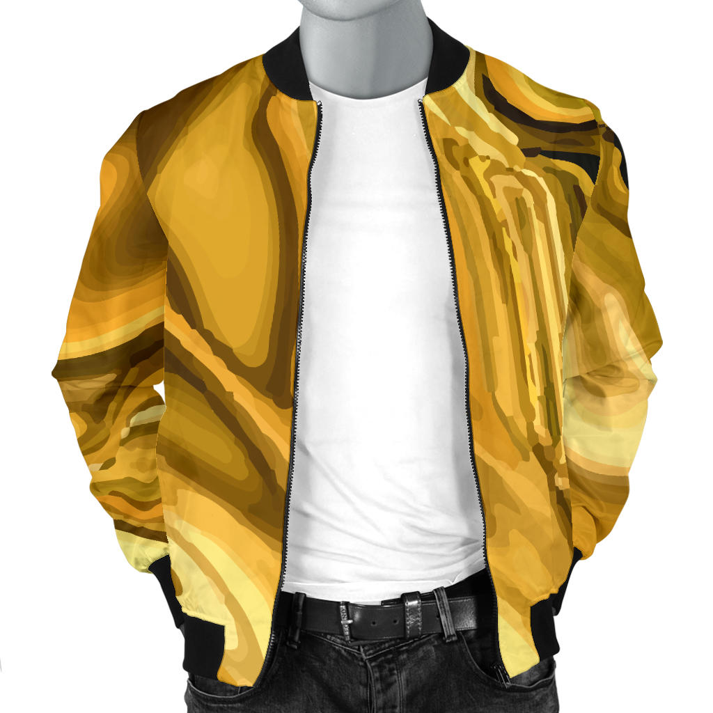 Liquid Pattern Print Design 03 Men Bomber Jacket