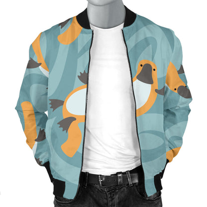 Platypus Pattern Print Design A01 Men Bomber Jacket