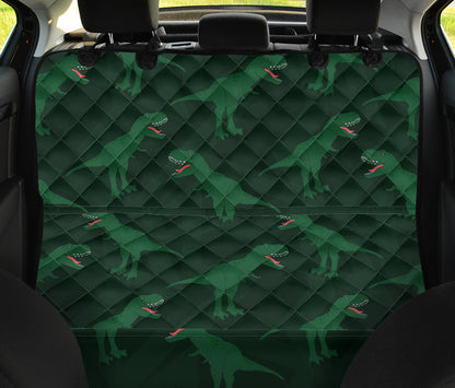 T Rex Pattern Print Design A06 Rear Dog Car Seat Cover Hammock