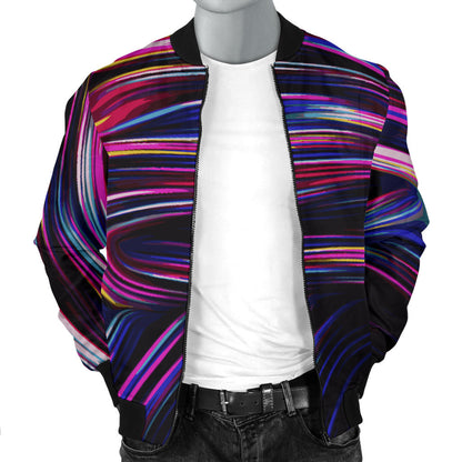 Liquid Pattern Print Design 01 Men Bomber Jacket