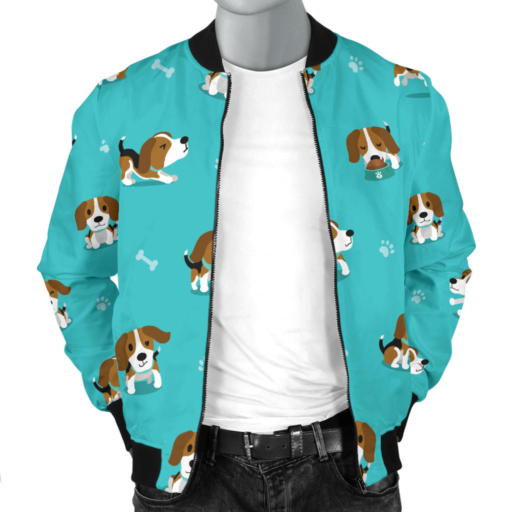 Beagle Pattern Print Design 05 Men Bomber Jacket