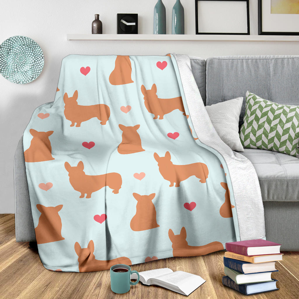 Pembroke Welsh Corgis Pattern Print Design A01 Premium Blanket