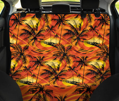 Palm Tree Pattern Print Design A02 Rear Dog Car Seat Cover Hammock
