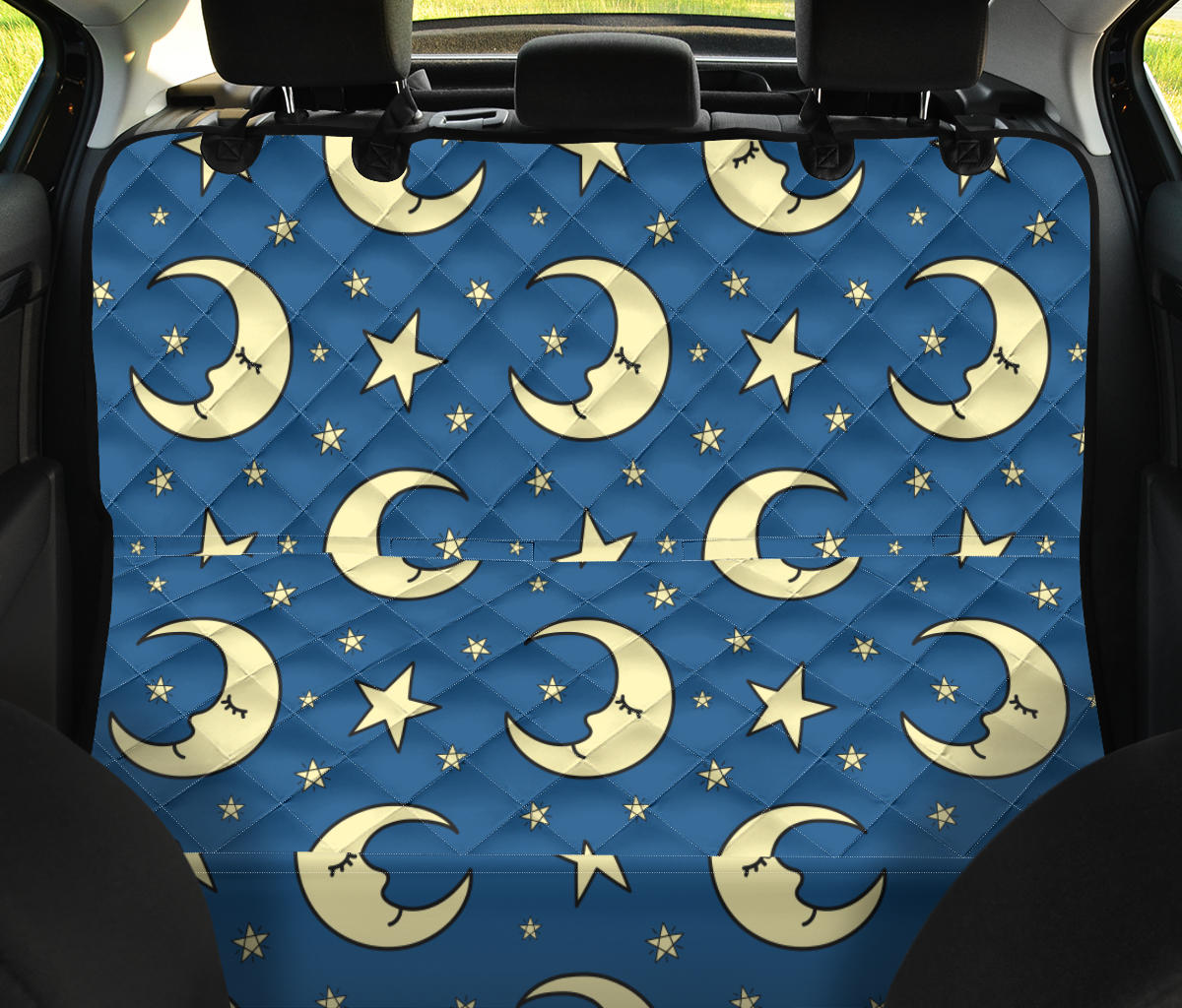 Moon Night Pattern Print Design 03 Rear Dog Car Seat Cover Hammock