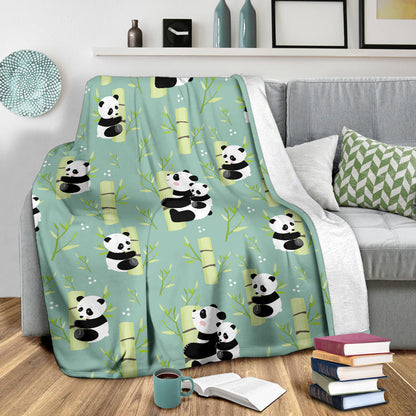 Panda Pattern Print Design A03 Premium Blanket
