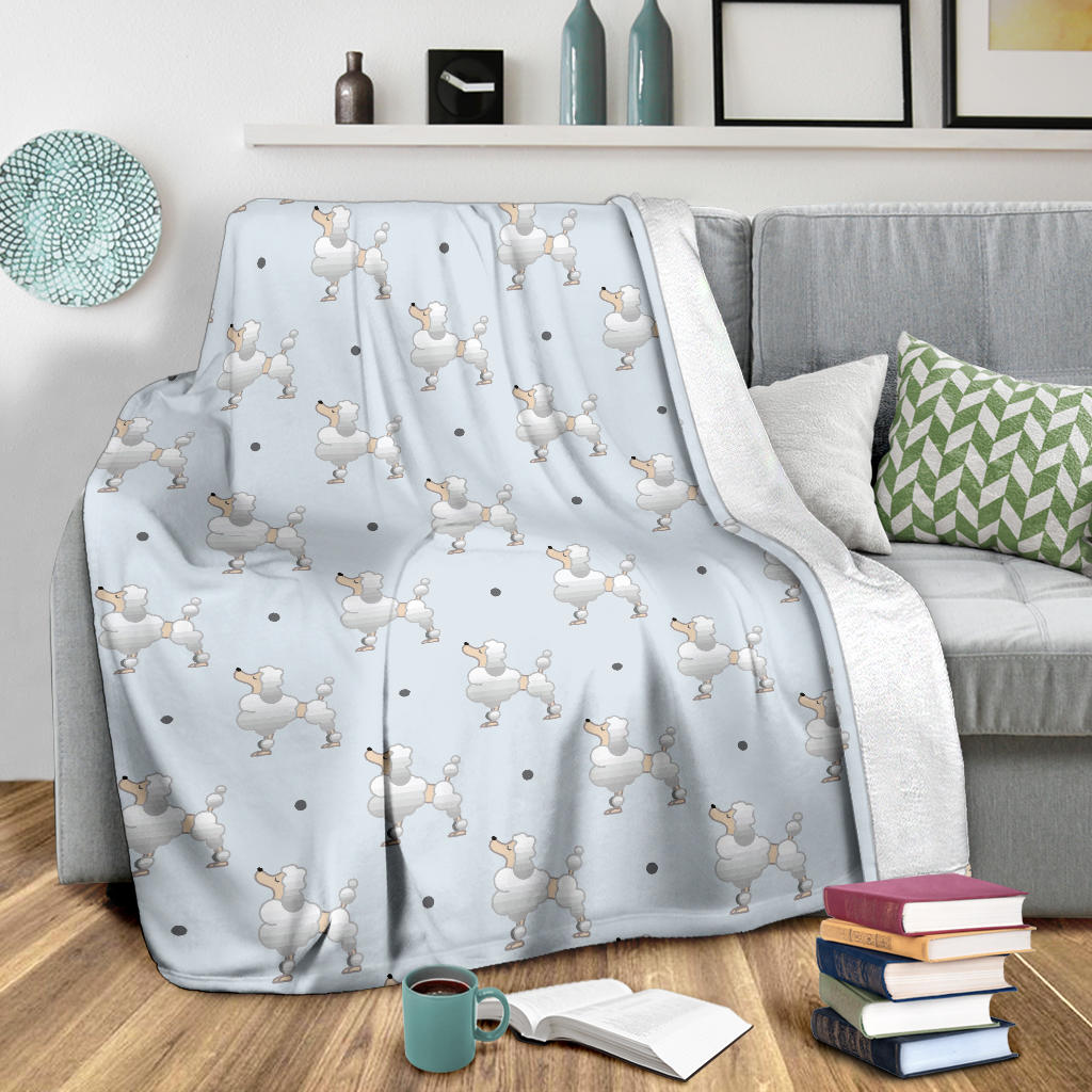 Poodle Pattern Print Design A05 Premium Blanket
