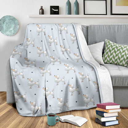 Poodle Pattern Print Design A05 Premium Blanket