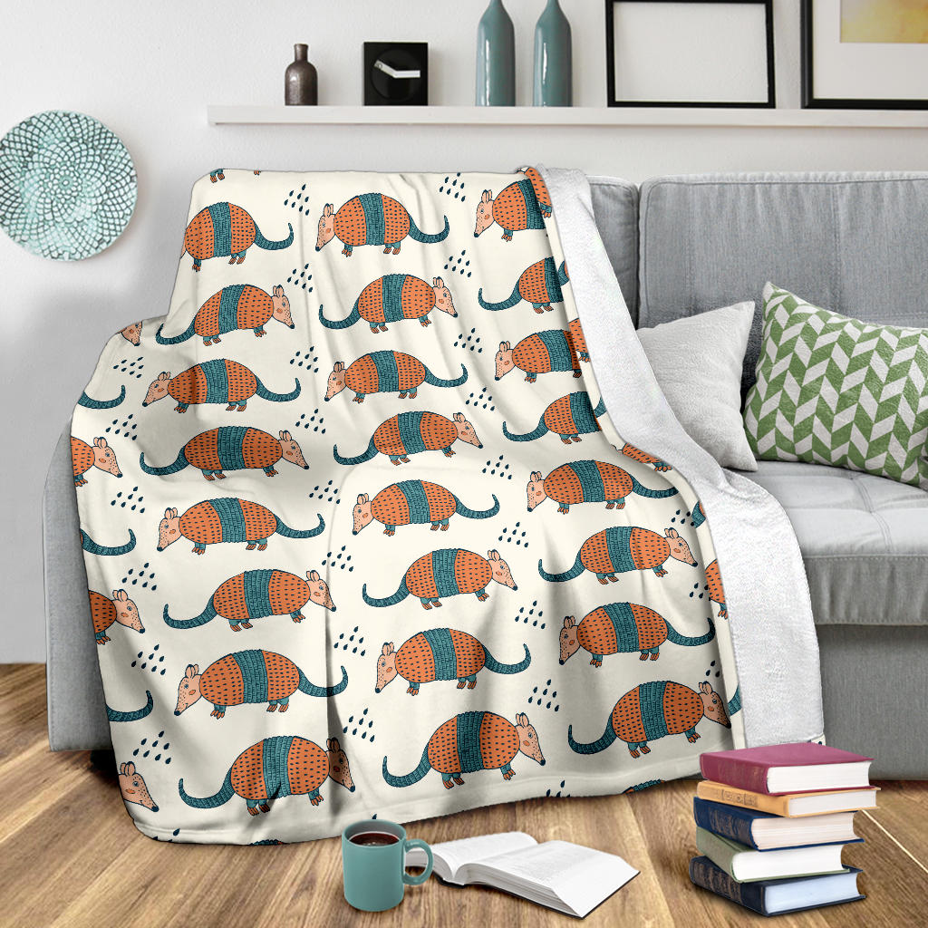Armadillo Pattern Print Design 01 Premium Blanket