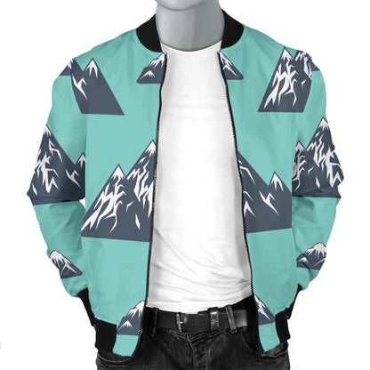 Mountain Pattern Print Design 01 Men Bomber Jacket