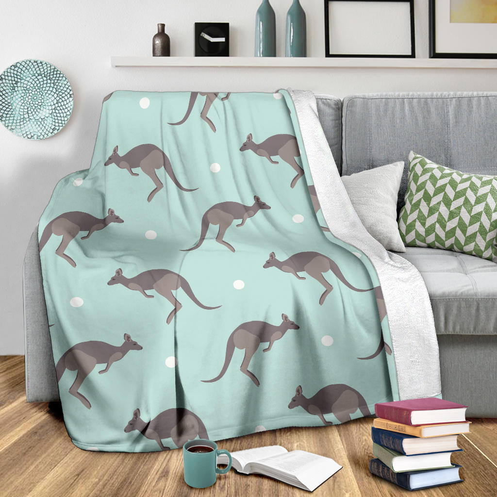 Kangaroos Pattern Print Design 04 Premium Blanket