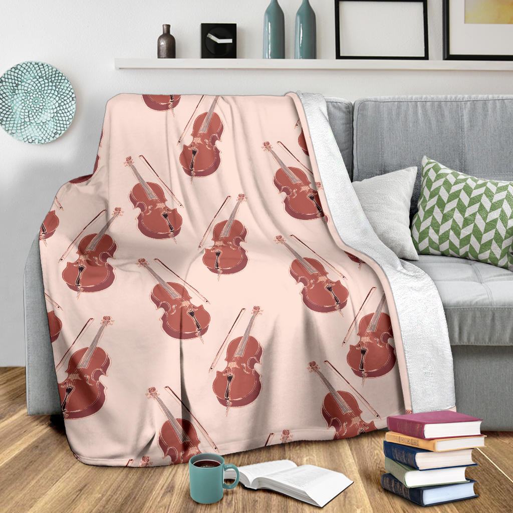 Cello Pattern Print Design 03 Premium Blanket