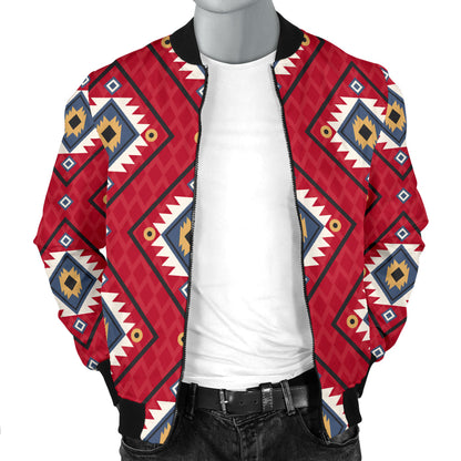 Aztec Pattern Print Design 10 Men Bomber Jacket