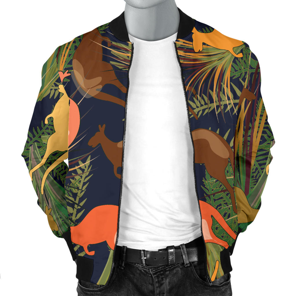 Kangaroos Pattern Print Design 07 Men Bomber Jacket