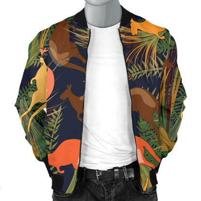 Kangaroos Pattern Print Design 07 Men Bomber Jacket