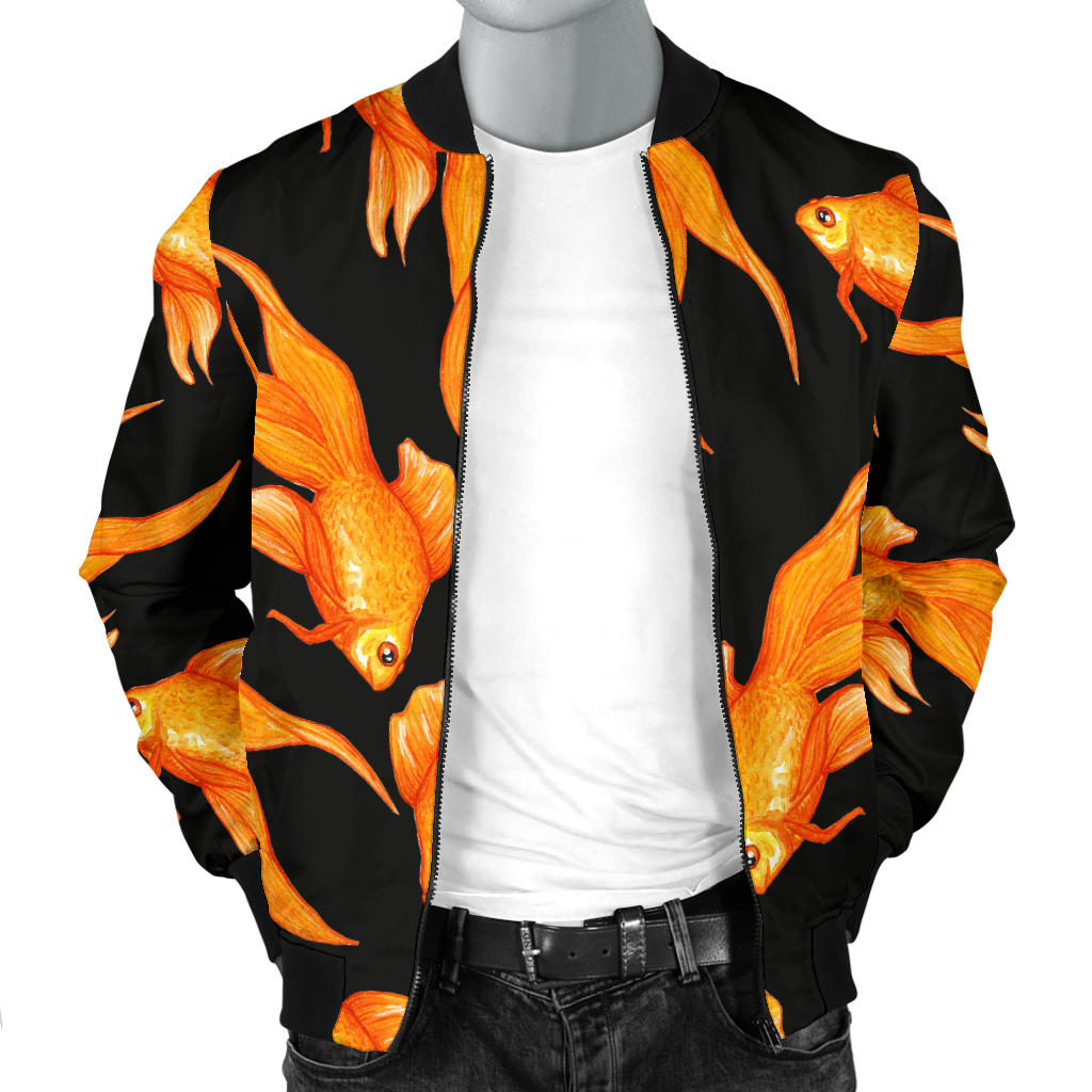 Goldfish Pattern Print Design 03 Men Bomber Jacket