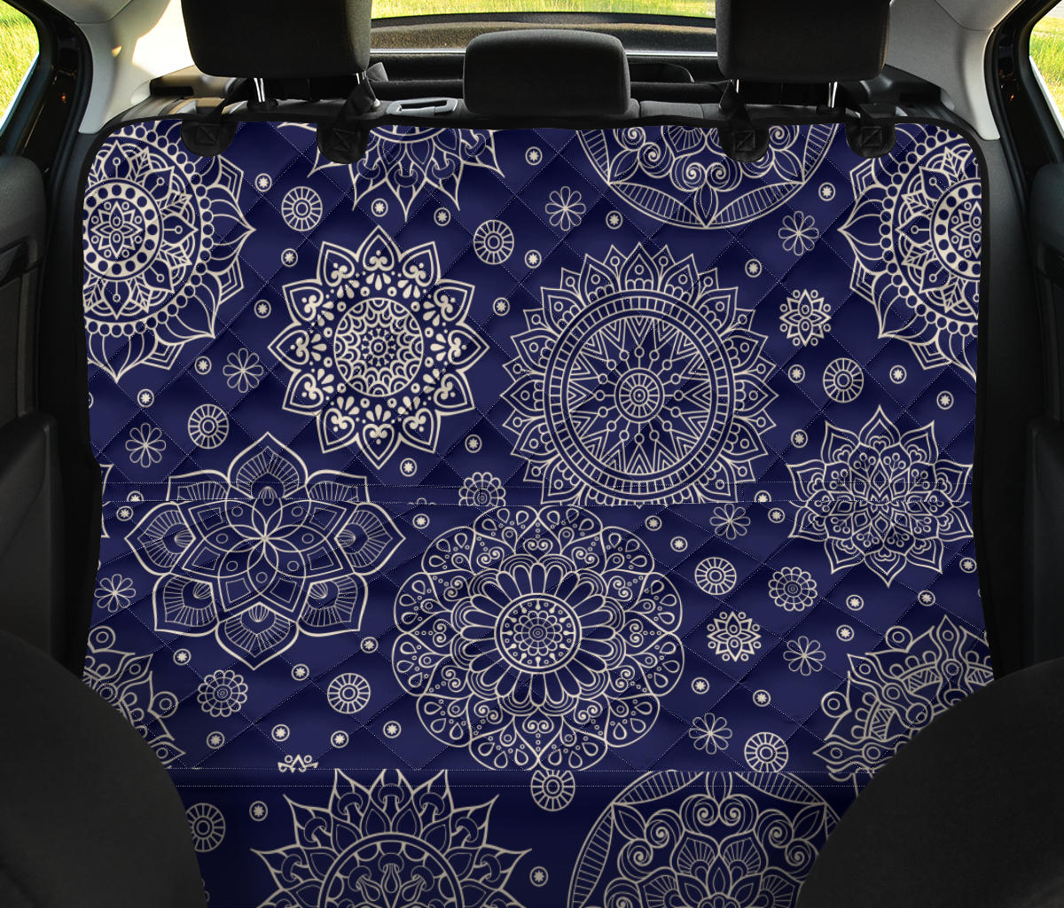 Mandala Pattern Print Design 02 Rear Dog Car Seat Cover Hammock