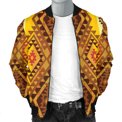 Native Pattern Print Design A09 Men Bomber Jacket