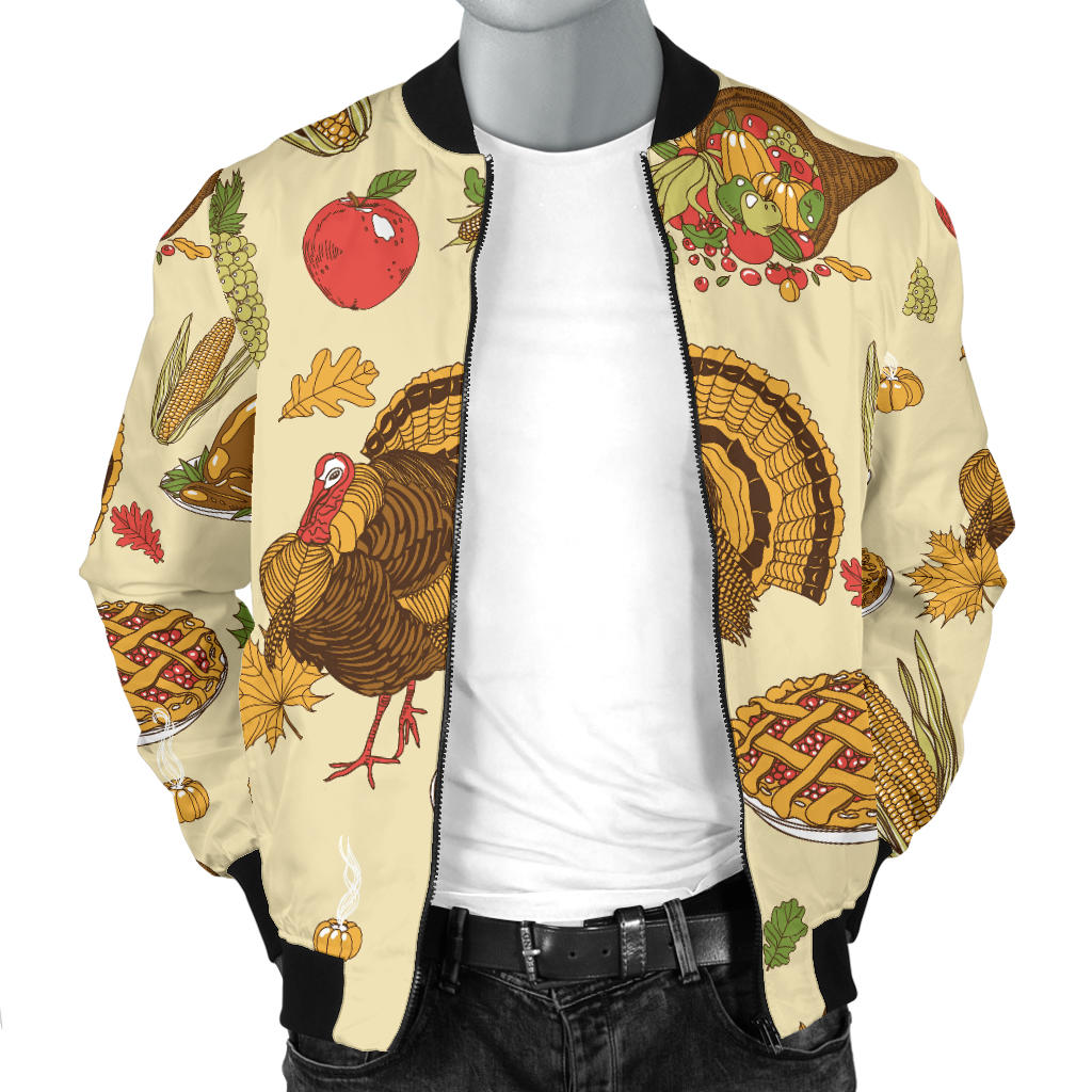 Turkey Pattern Print Design 02 Men Bomber Jacket