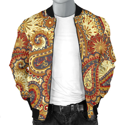 Boho Pattern Print Design 08 Men Bomber Jacket