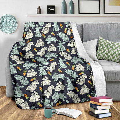 Bunny Pattern Print Design 04 Premium Blanket
