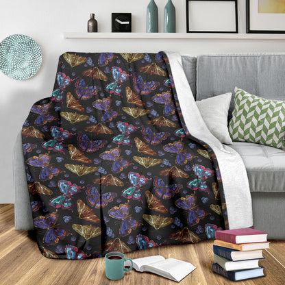 Butterfly Pattern Print Design 013 Premium Blanket