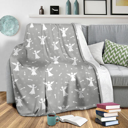 Angel Pattern Print Design 03 Premium Blanket