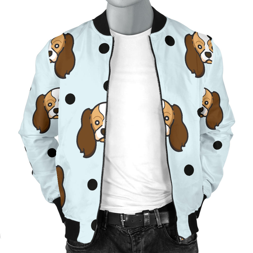Cavalier King Charles Spaniels Pattern Print Design 02 Men Bomber Jacket