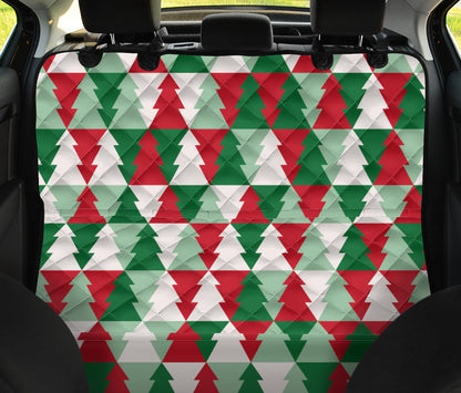 Christmas Tree Pattern Print Design 01 Rear Dog Car Seat Cover Hammock