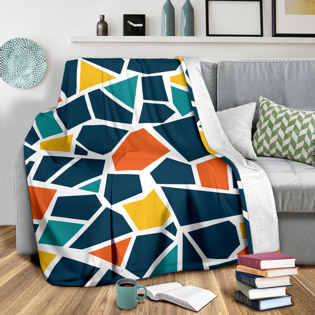 Mosaic Pattern Print Design 02 Premium Blanket