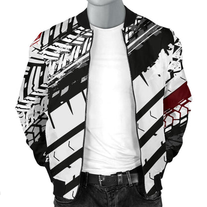 Racing Pattern Print Design A03 Men Bomber Jacket