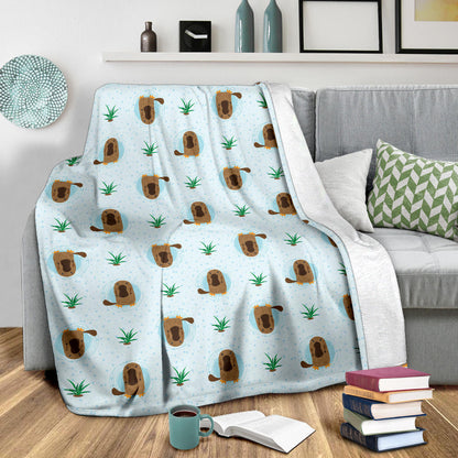 Platypus Pattern Print Design A04 Premium Blanket