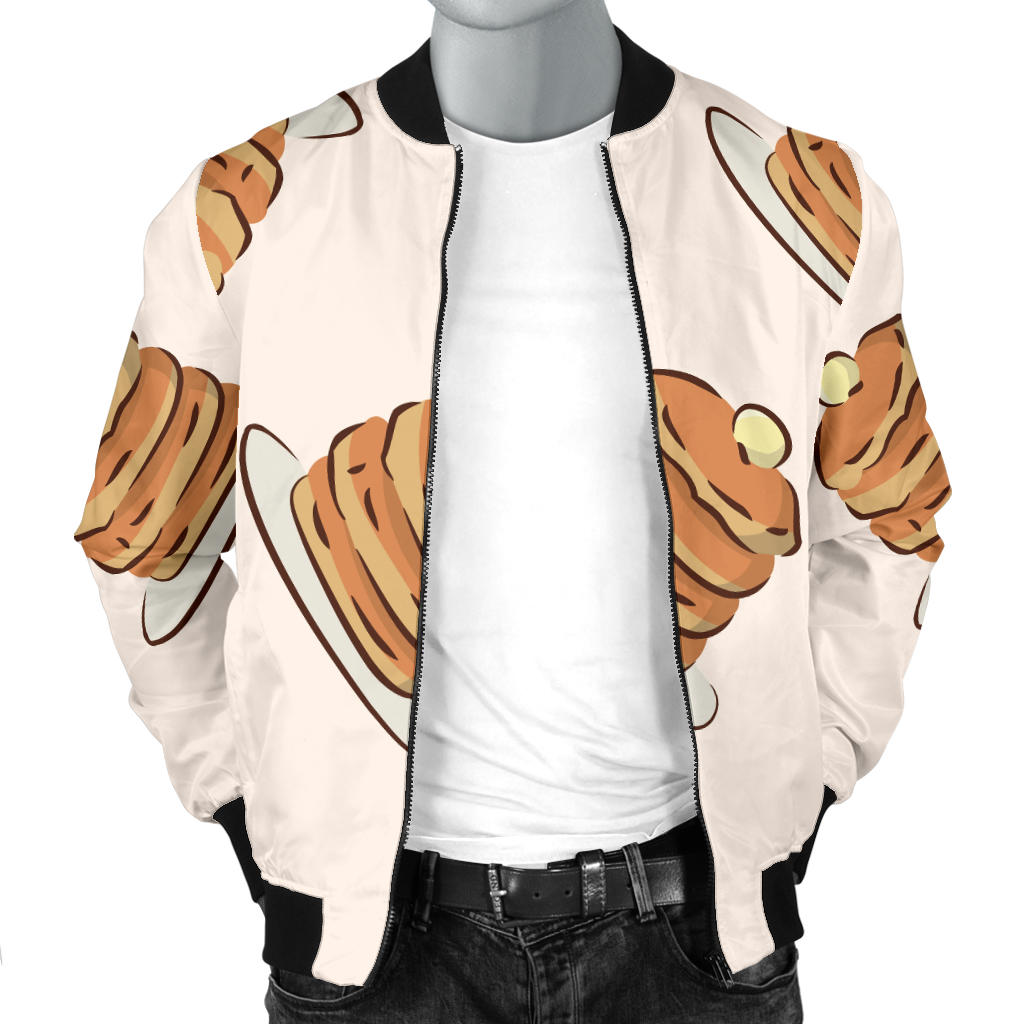 Pancake Pattern Print Design A01 Men Bomber Jacket