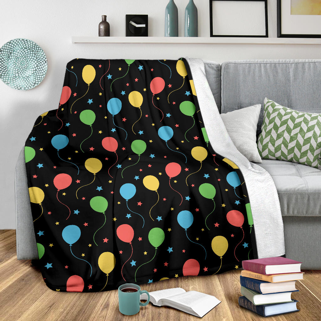 Ballon Colorful Pattern Print Design 04 Premium Blanket