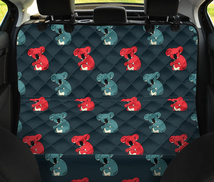 Koala Pattern Print Design 02 Rear Dog Car Seat Cover Hammock