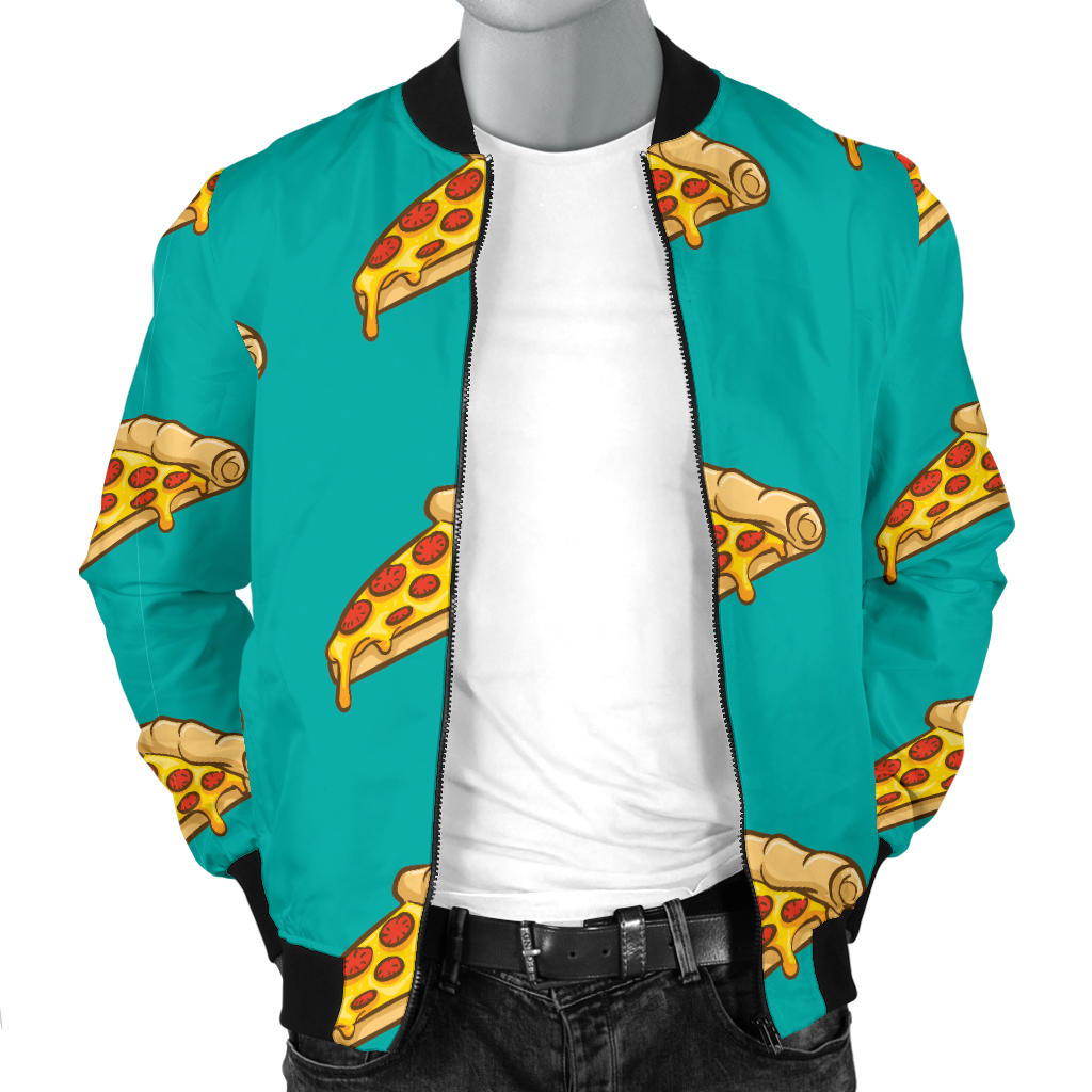 Pizza Pattern Print Design A03 Men Bomber Jacket