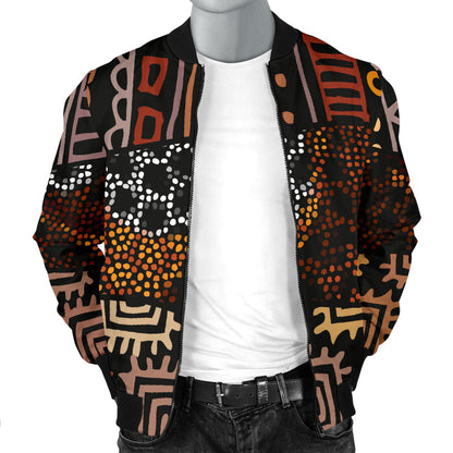 African Pattern Print Design 07 Men Bomber Jacket