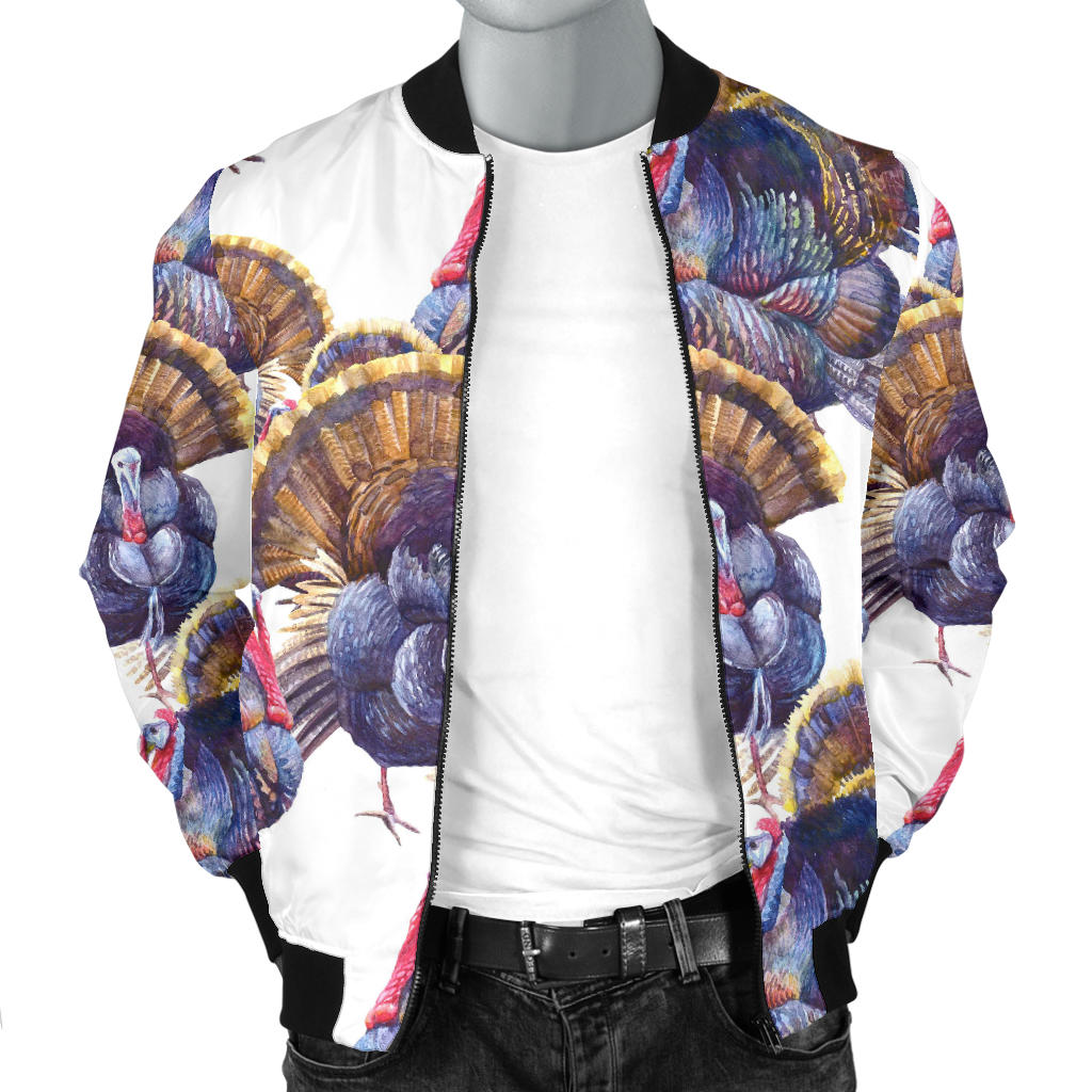 Turkey Pattern Print Design 01 Men Bomber Jacket