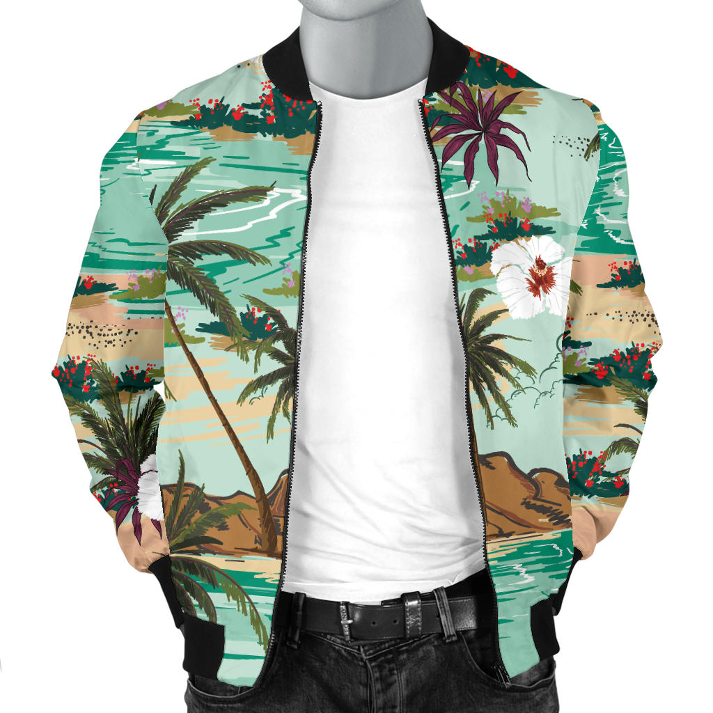 Pacific island Pattern Print Design A03 Men Bomber Jacket