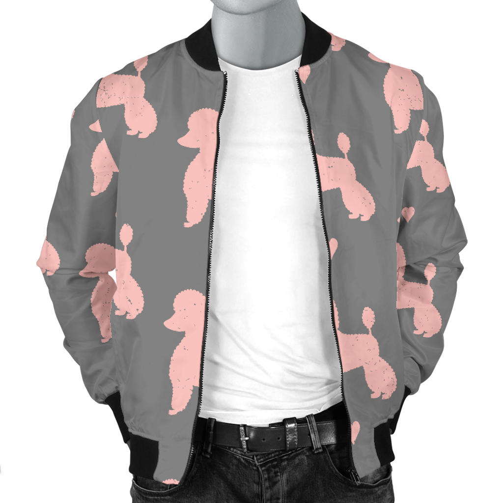 Poodle Pattern Print Design A02 Men Bomber Jacket