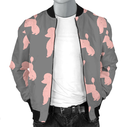 Poodle Pattern Print Design A02 Men Bomber Jacket